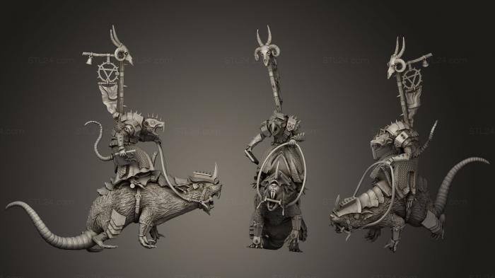 Figurines heroes, monsters and demons (Mors Coach, STKM_0997) 3D models for cnc